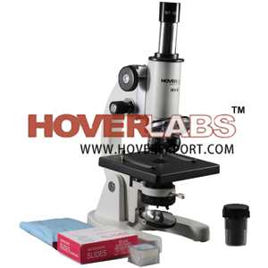 ag亚博集团单眼初级医疗HOVERLABS学生上学MICROSCOPE KIT with 50 Blank Slides, Cover Slips, 40X-625X MAG., WITH MOVABLE CONDENSER, HIGH QUALITY CLARITY OPTICS, BEST QUALITY